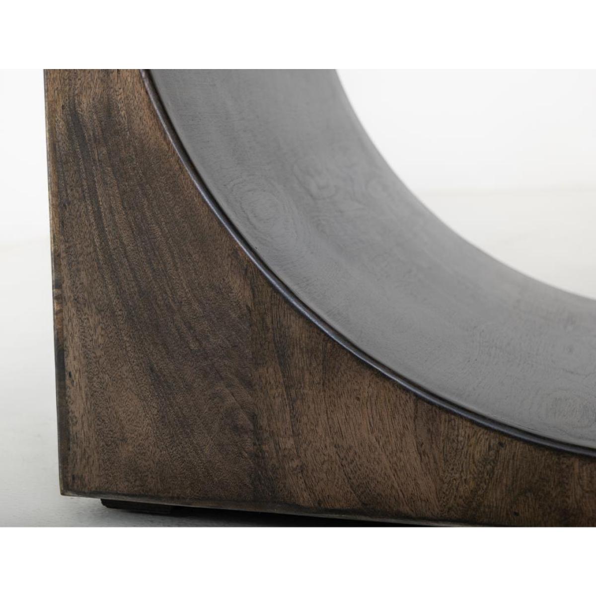 Wooden Chairside Table - Dark Mezquite - Image 5