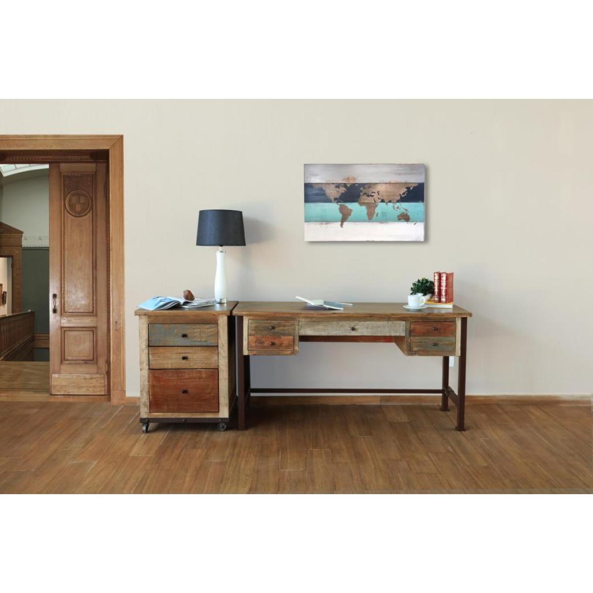 5 Drawer Desk – Antique Desks Brown 7