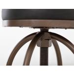 Upholstered Adjustable 24-30" Swivel Iron Base Barstool - Altea - Image 4