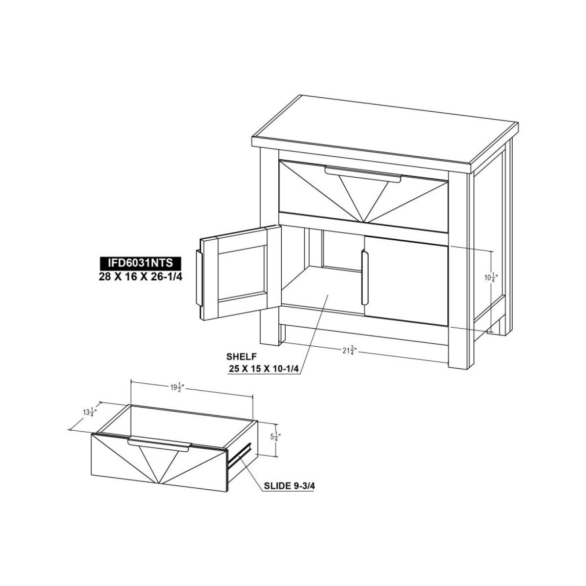 1 Drawer , Nightstand - Sunrise - Image 10