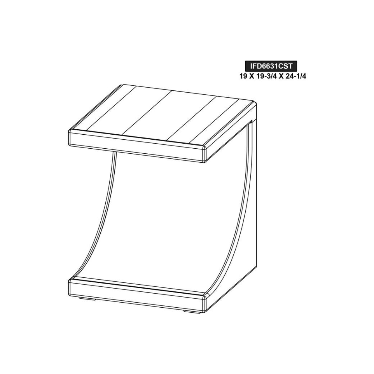 Wooden Chairside Table - Dark Mezquite - Image 7