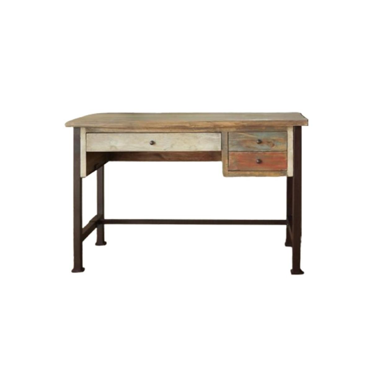 3 Drawer Desk – Antique Desks Brown 4
