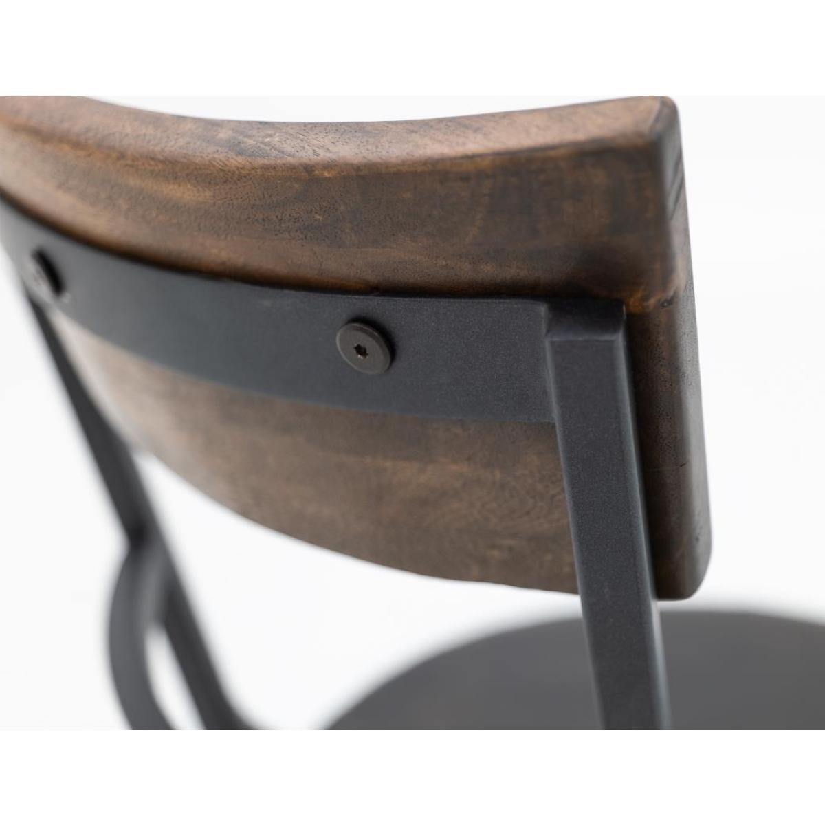 Wooden Frame & Metal Base, Barstool 24" - Century - Image 6