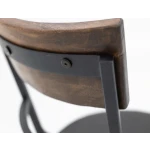 Wooden Frame & Metal Base, Barstool 24″ – Century Dining Table Bases Black 15