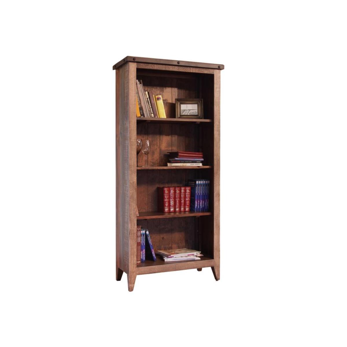 Bookcase, 12 Different Positions Available for Shelves (1 Middle Fixed Shelf + 2) – Antique Bookcases Bookcases 4