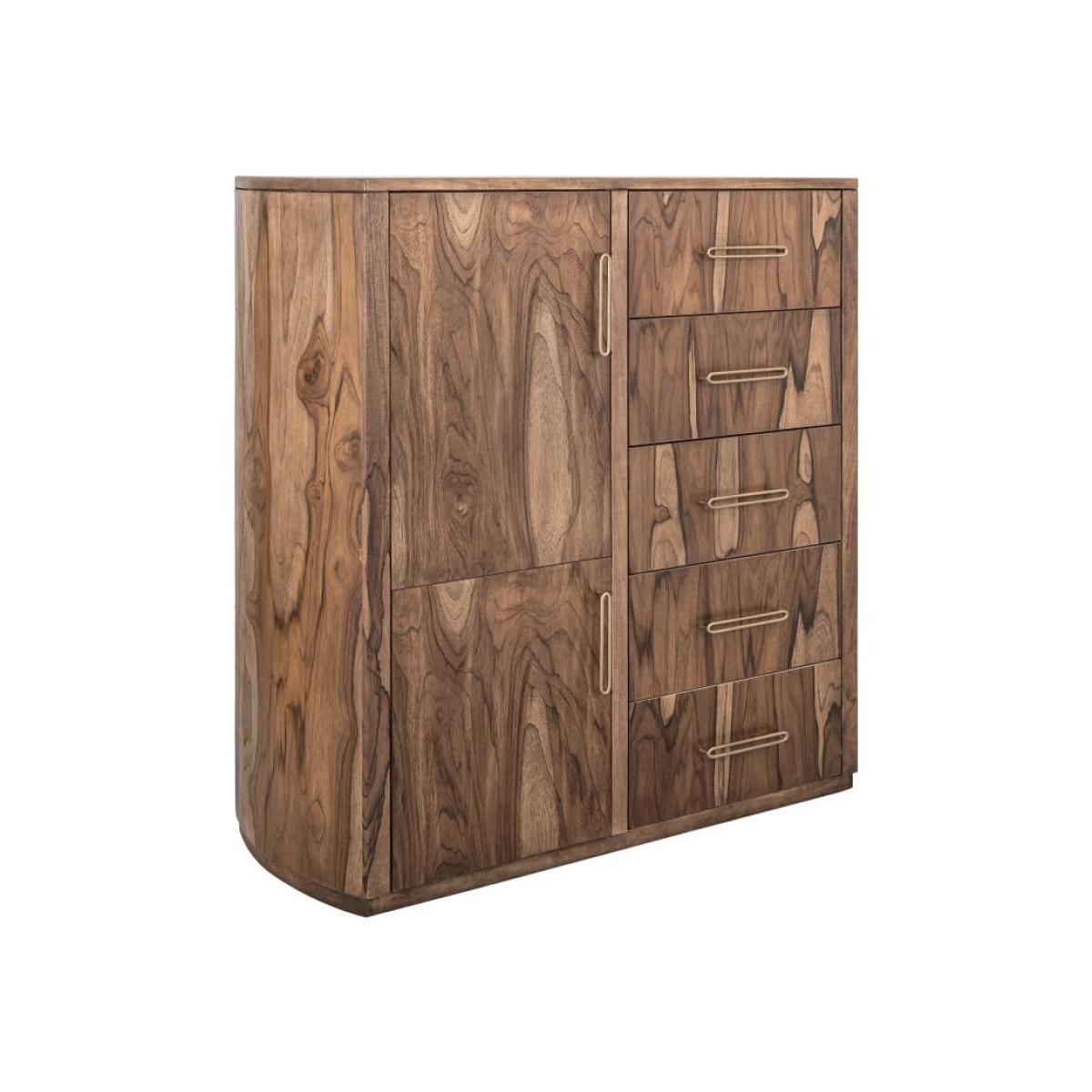 5 Drawer & 2 Door Gentleman’s Chest – Balam Chests Brown 5