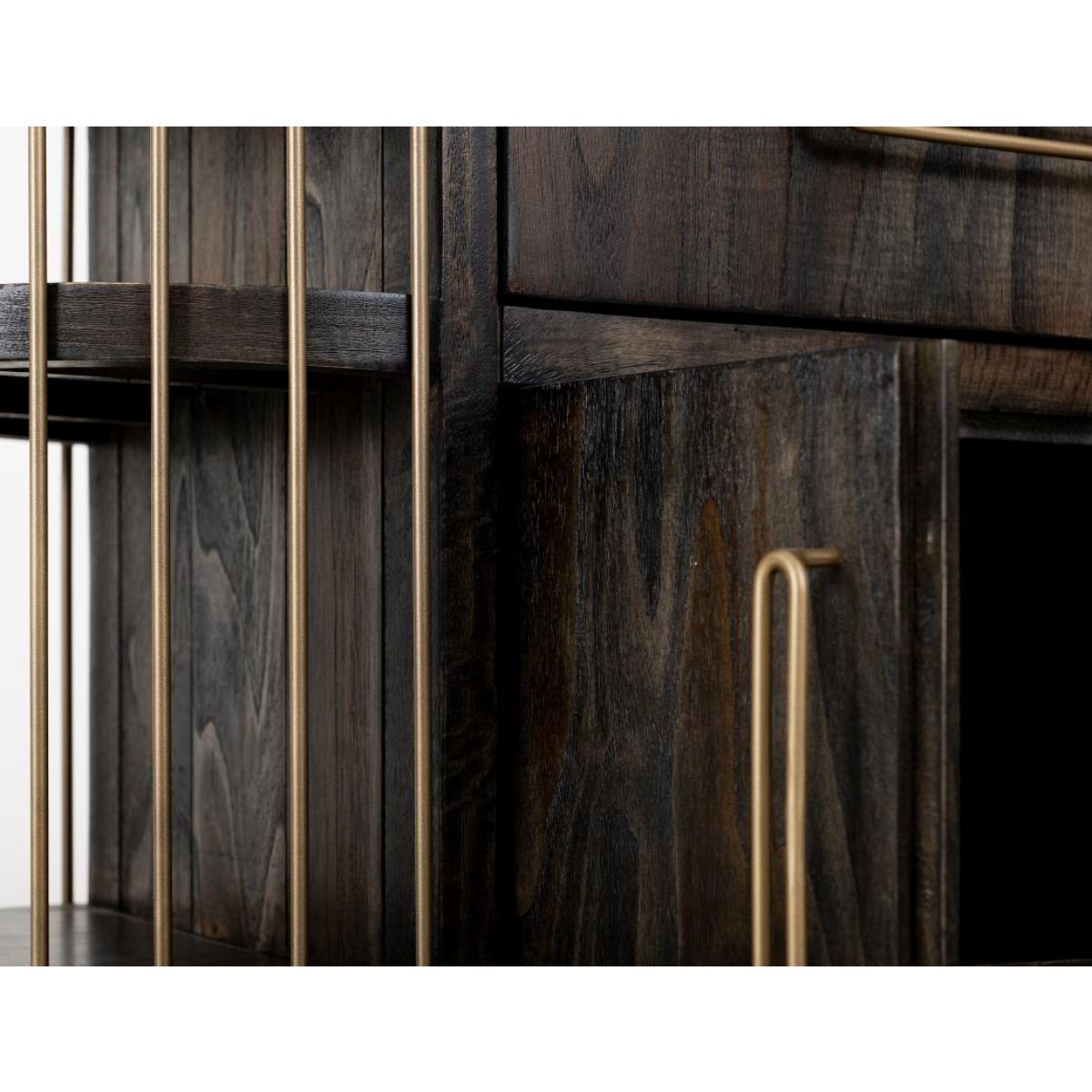 2 Drawer & 4 Door, 6 Shelf Kitchen Island – Balam Dining Storage Black 10