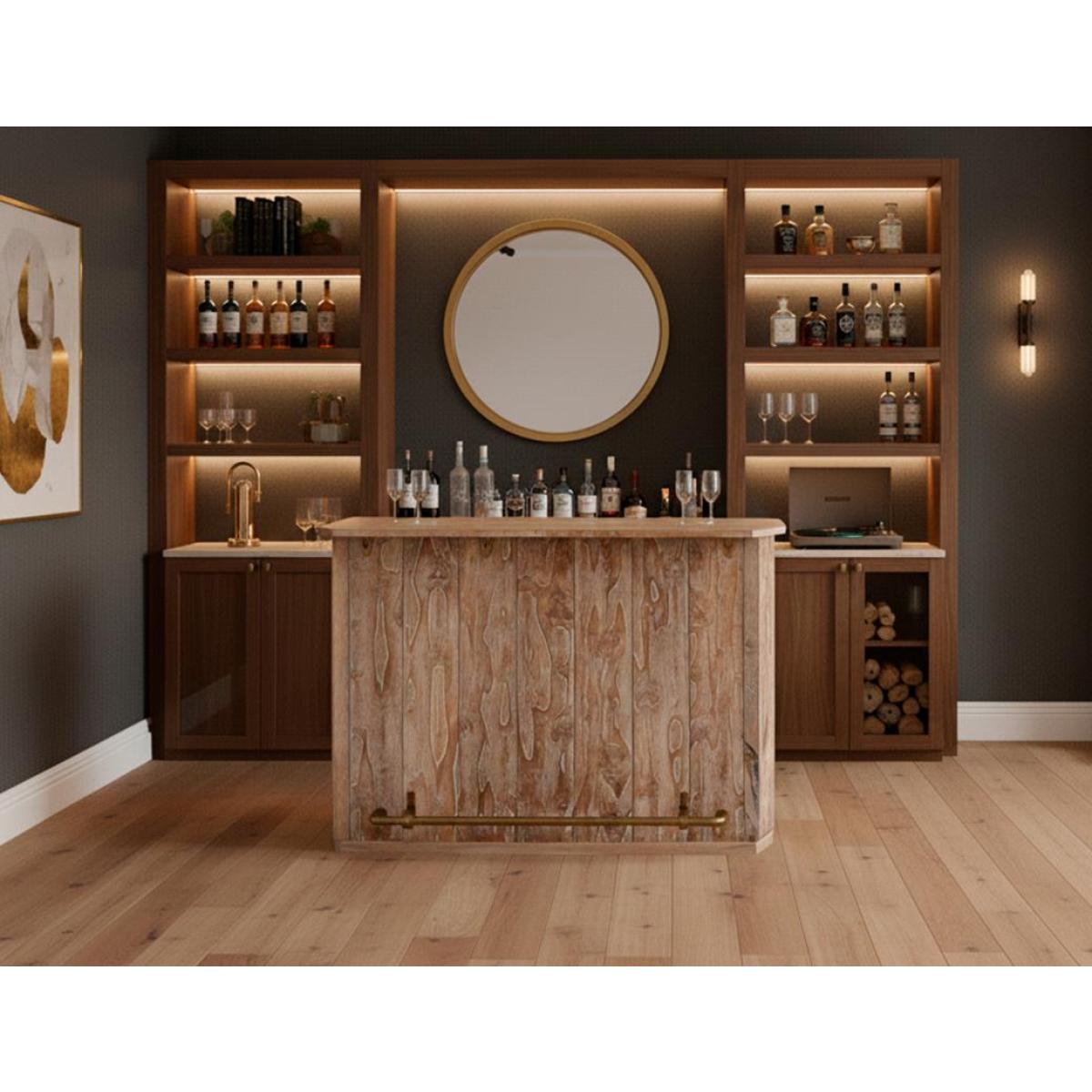 1-Drawer, 2-Door Bar with Wine Grid – Balam Bar Furniture Bar Furniture 7