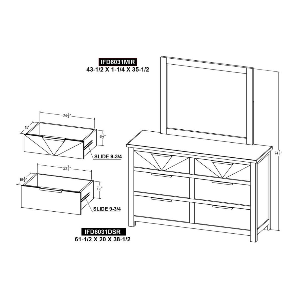 6 Drawer , Dresser - Sunrise - Image 11