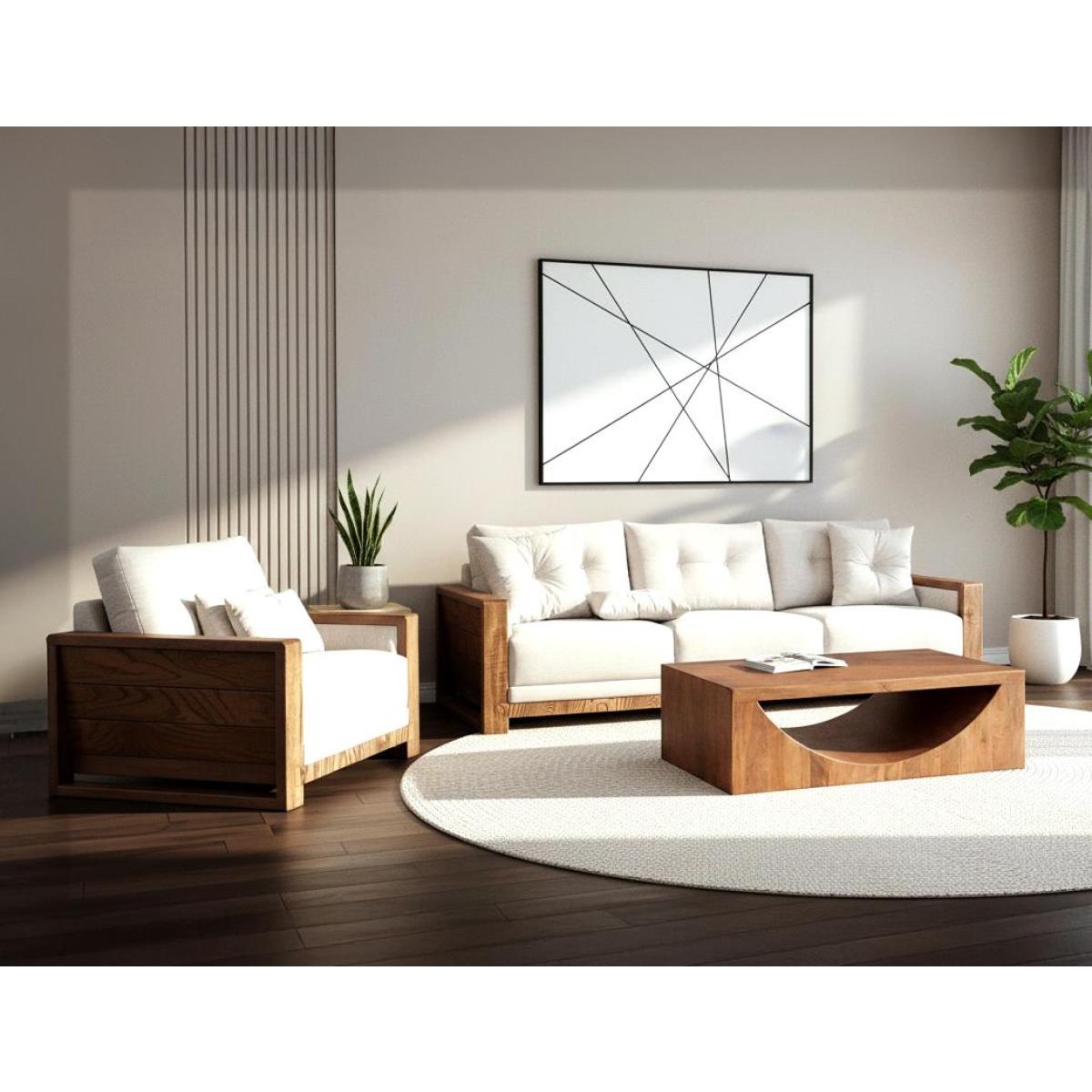 Wooden Frame, Upholstered Sofa - Ancora - Image 2