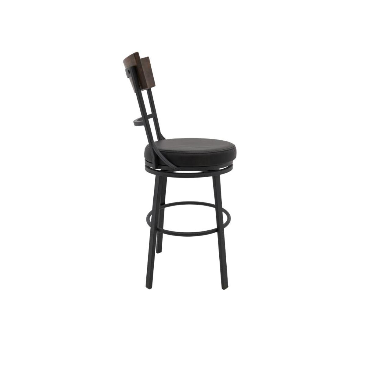 Wooden Frame & Metal Base, Barstool 24" - Century - Image 4