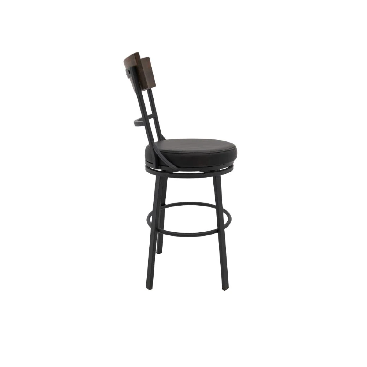 Wooden Frame & Metal Base, Barstool 24″ – Century Dining Table Bases Black 6