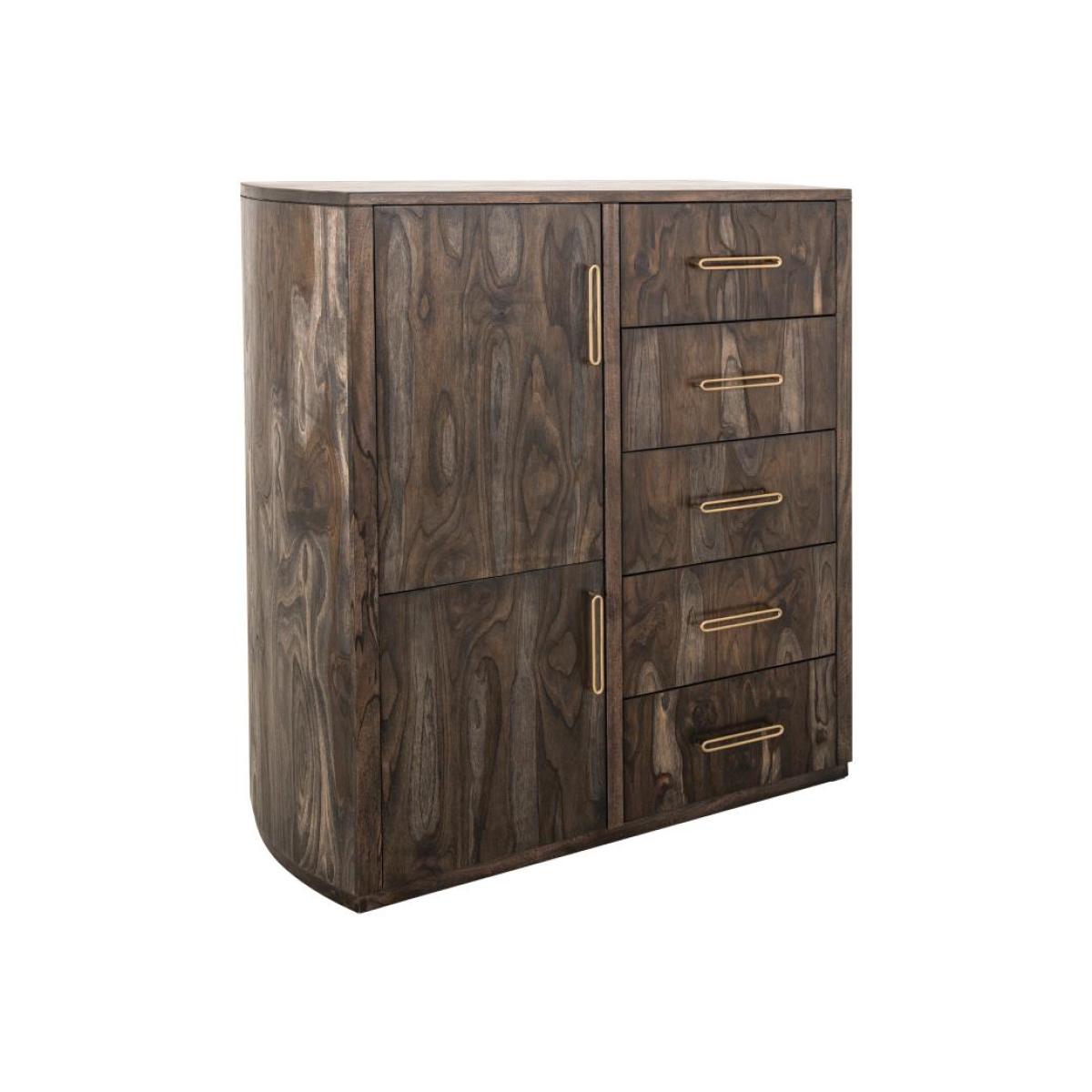 5 Drawer & 2 Door Gentleman’s Chest – Balam Chests Black 5