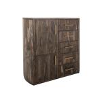 5 Drawer & 2 Door Gentleman’s Chest – Balam Chests Black 16