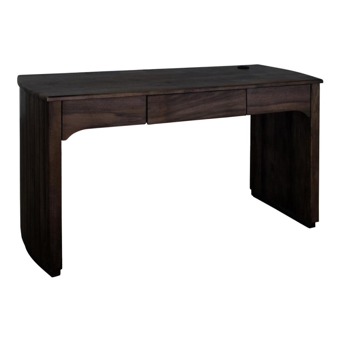 3 Drawer, Desk – Dark Mezquite Desks Black 5