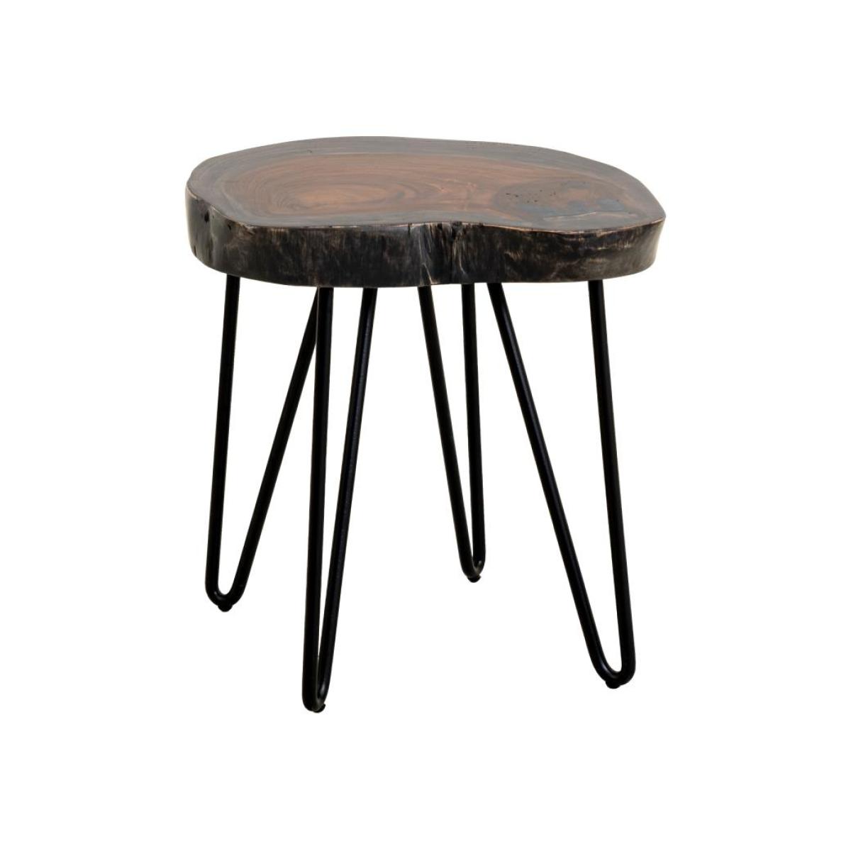 4b44f9110c6068124b607a91cbe72f79 Live Edge End Table - Parota Epoxy - Image 1