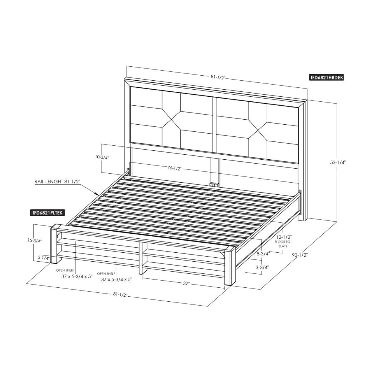 6/6 Eastern King Headboard - Dark Praga - Image 10
