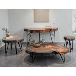 Live Edge Chairside Table - Parota Epoxy - Image 4