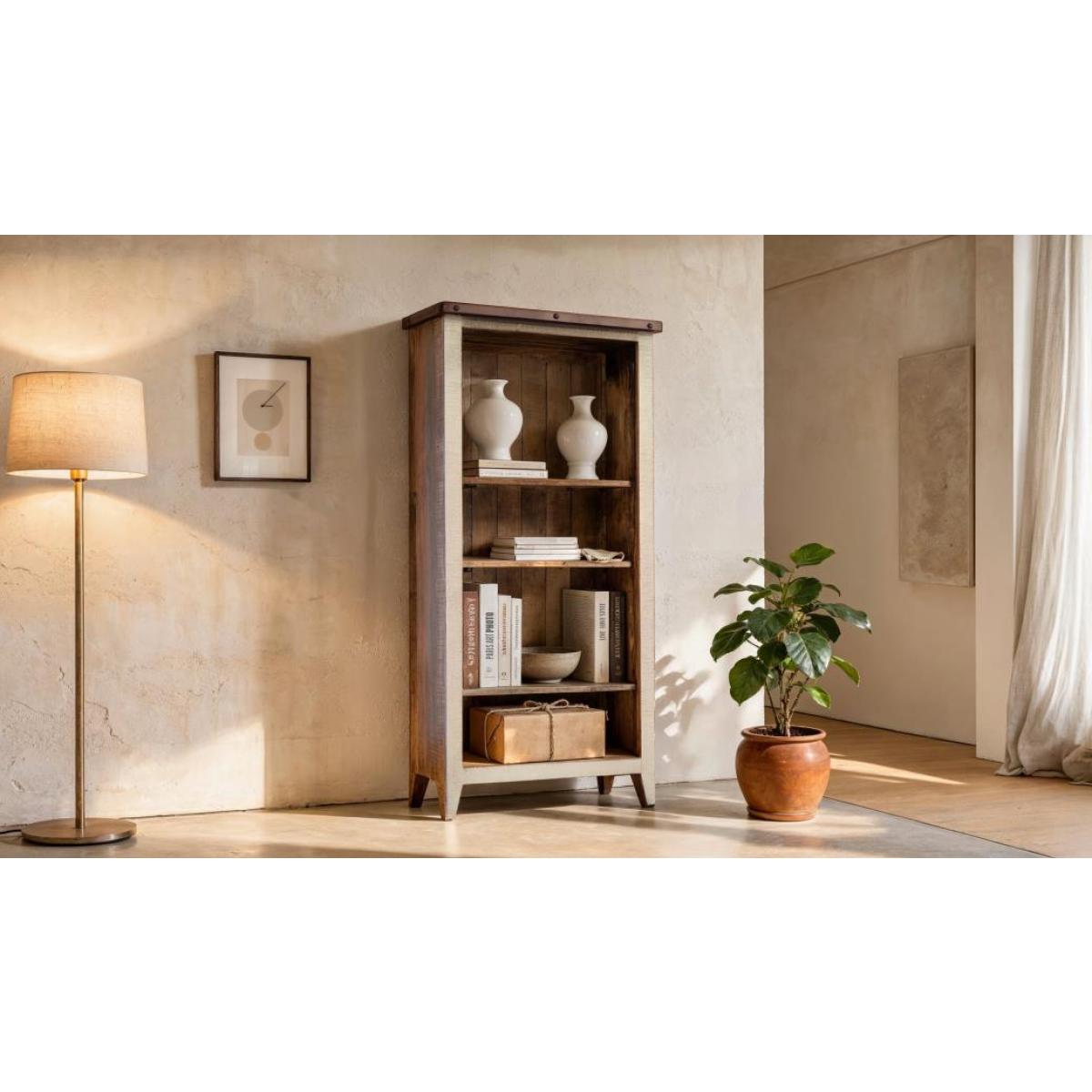 Bookcase, 12 Different Positions Available for Shelves (1 Middle Fixed Shelf + 2) – Antique Bookcases Bookcases 5