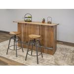 Wooden Round Seat Adjustable 24-30″ Swivel Iron Base Stool – Montana Dining Table Bases Brown 10