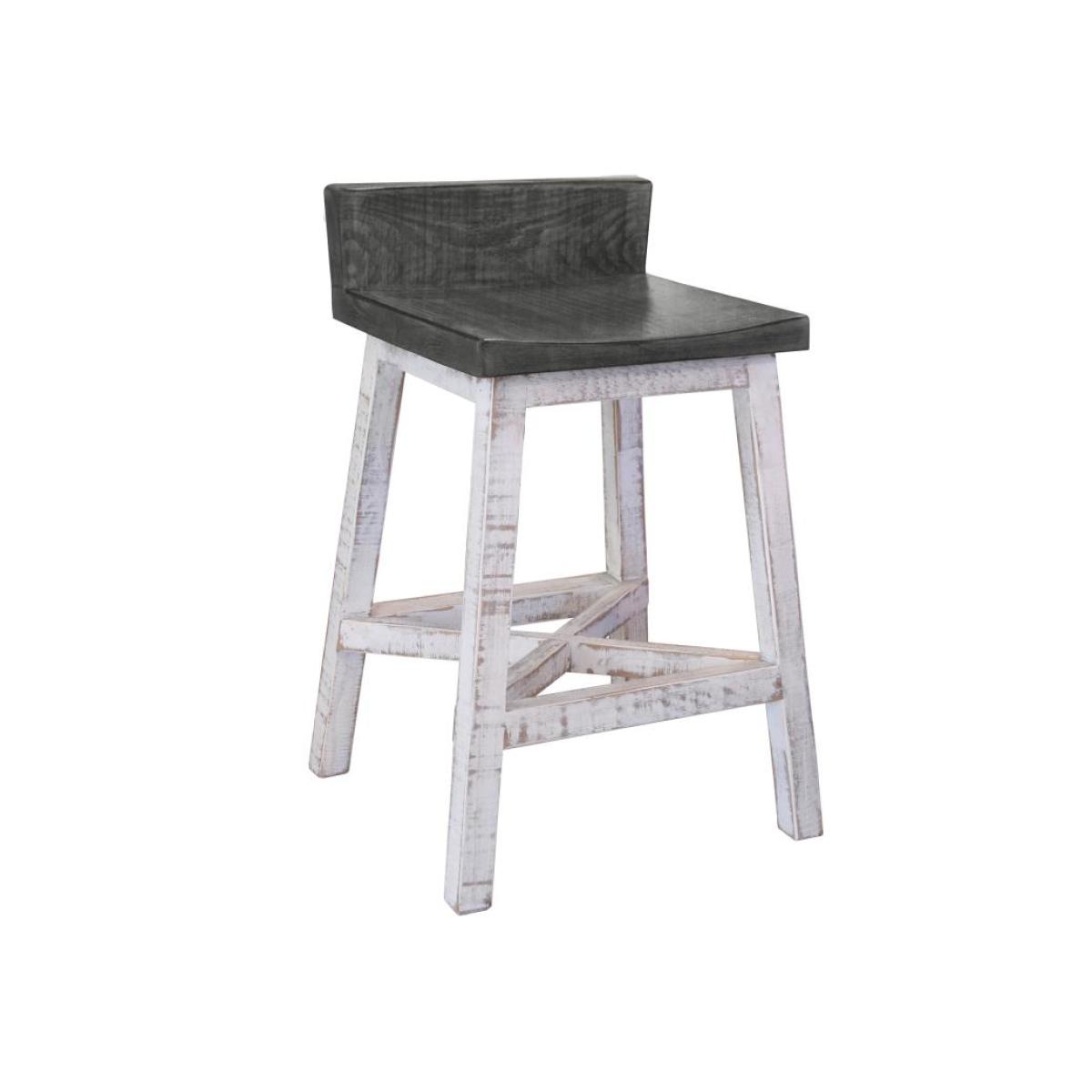 24" Wooden Stool - Stone - Image 2