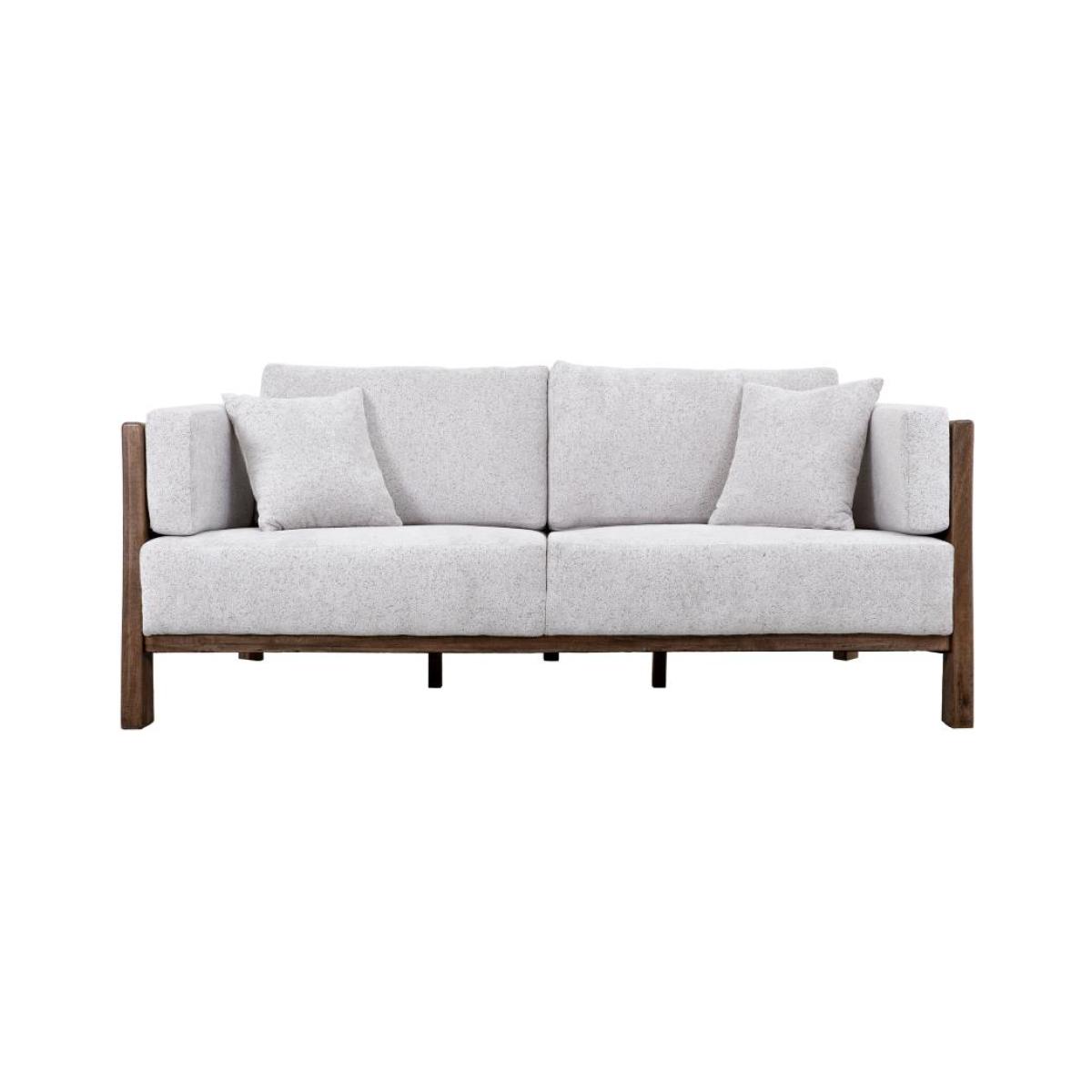 Wooden Frame, Upholstered Loveseat - Roots - Image 3