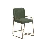 Wooden Frame & Metal Base, Barstool 24" - Seating