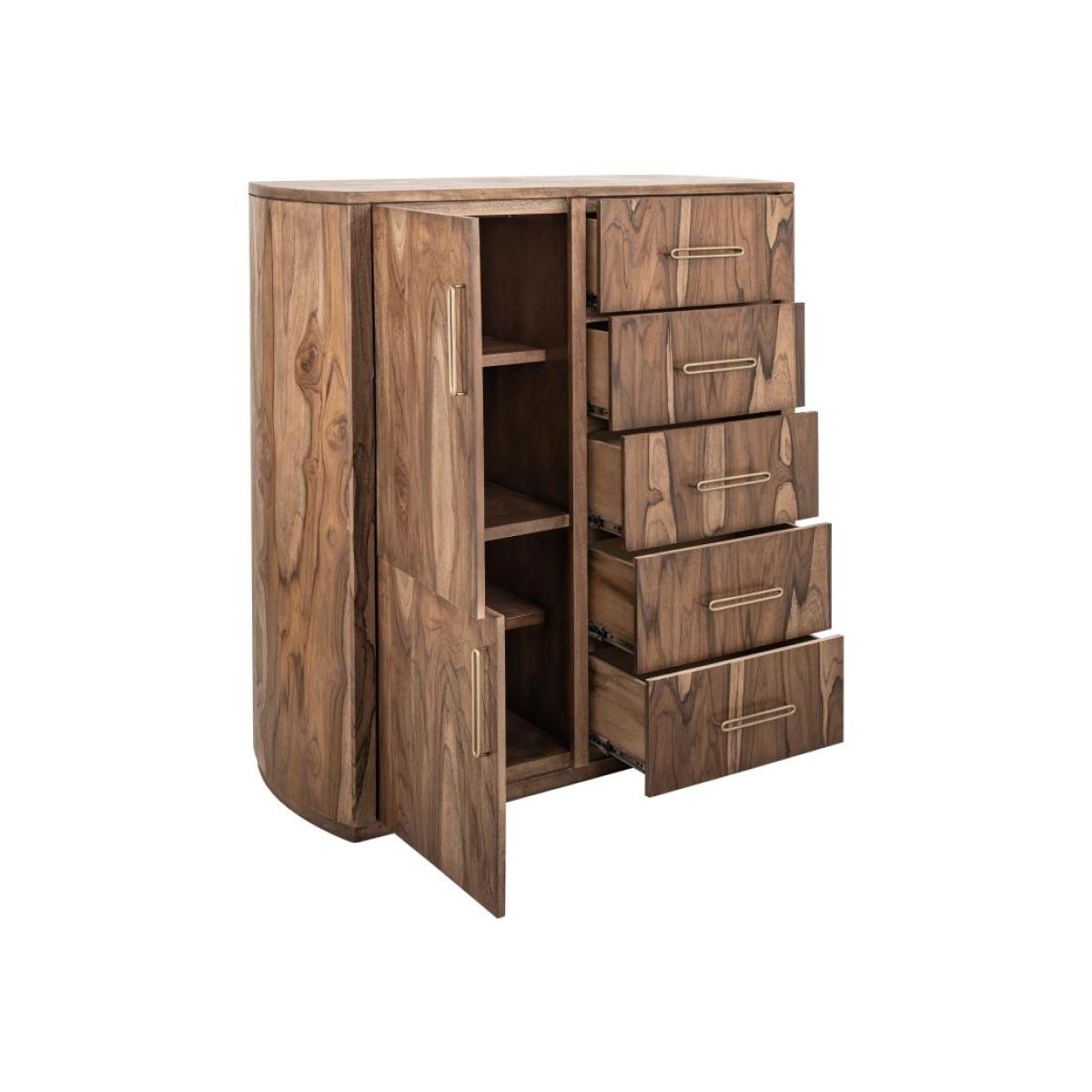 5 Drawer & 2 Door Gentleman’s Chest – Balam Chests Brown 7