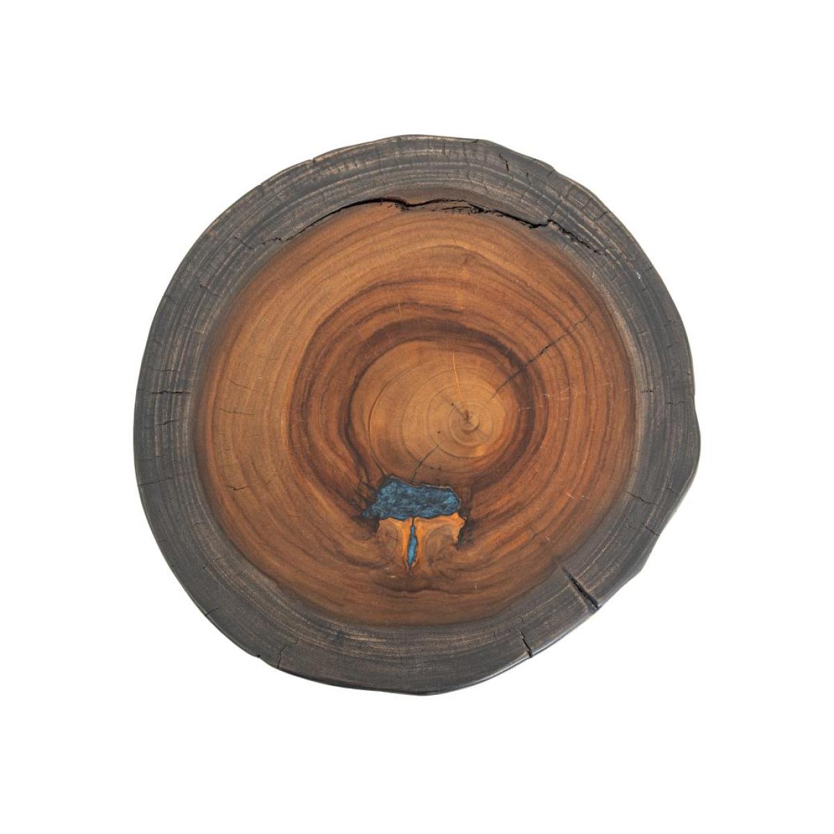 Live Edge End Table - Parota Epoxy - Image 4