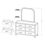 6 Drawer Dresser - Dark Praga - Image 11
