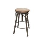 Wooden Round Seat Adjustable 24-30″ Swivel Iron Base Stool – Montana Dining Table Bases Brown 8