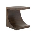 Wooden Chairside Table - Dark Mezquite - Image 3