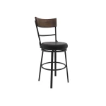 Wooden Frame & Metal Base, Barstool 24″ – Century Dining Table Bases Black 10