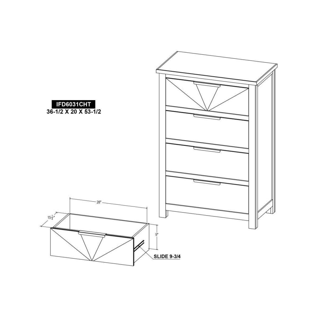 4 Drawer , Chest - Sunrise - Image 11