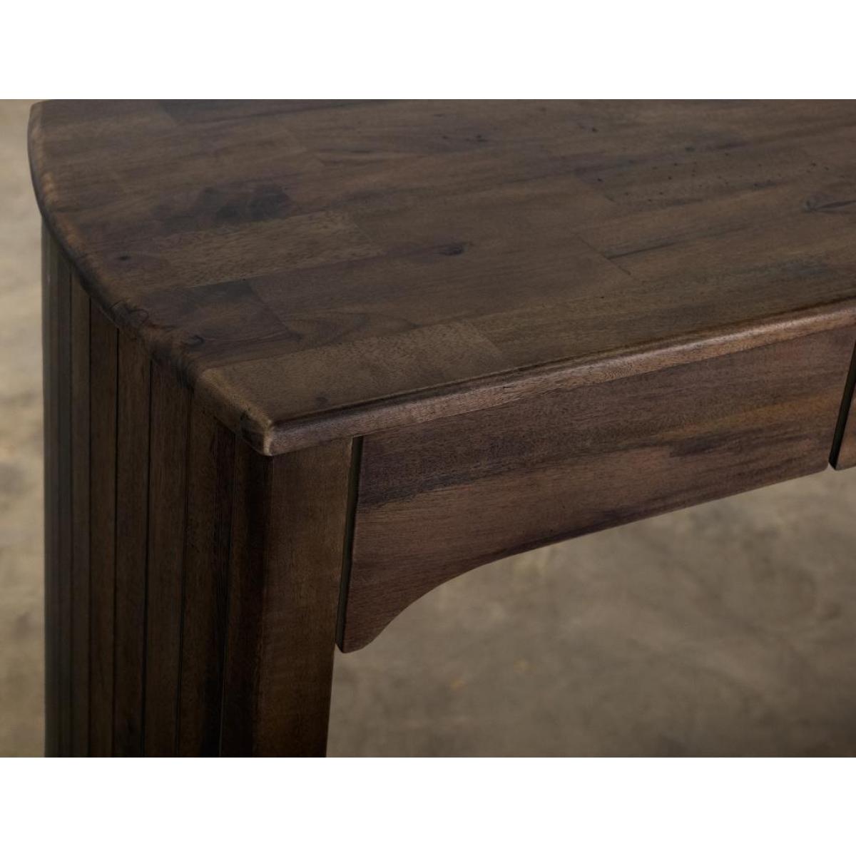 3 Drawer, Desk – Dark Mezquite Desks Black 7