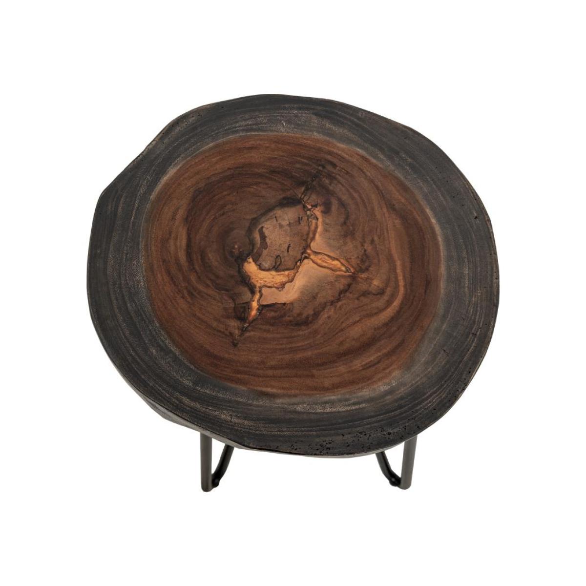 Live Edge Chairside Table - Parota Epoxy - Image 3