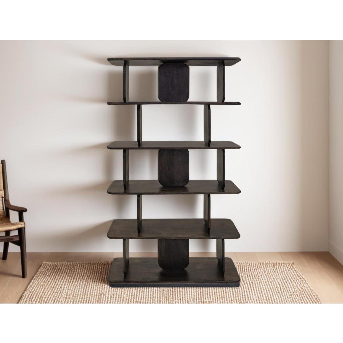 5 Shelves, Bookcase – Mezquite Bookcases Black 6