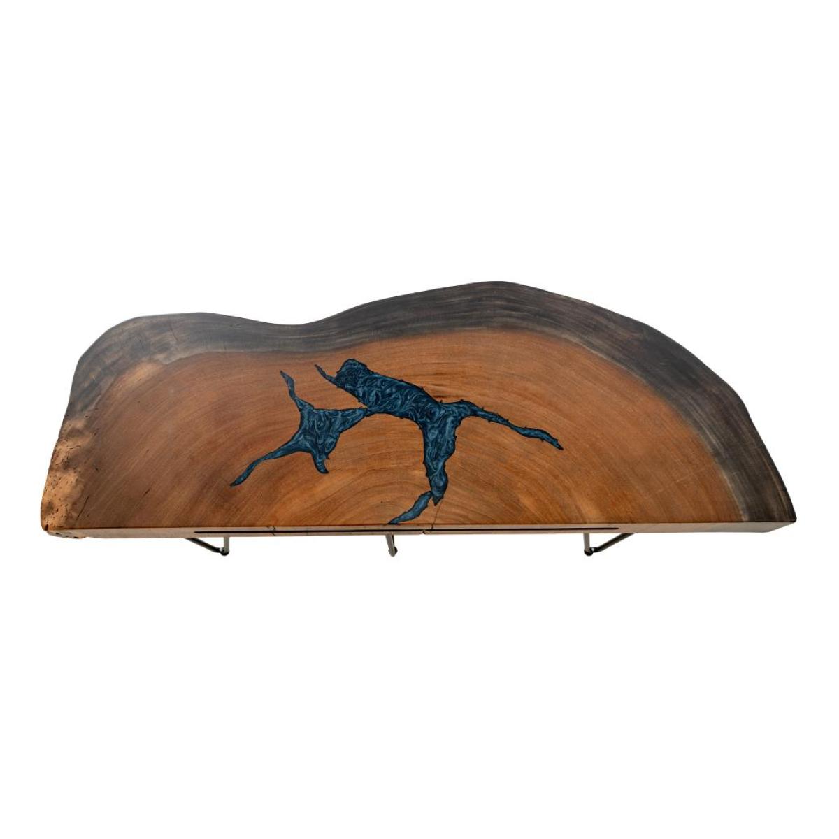 Live Edge Sofa Table - Parota Epoxy - Image 3