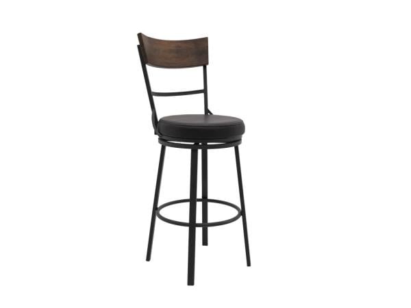 Wooden Frame & Metal Base, Barstool 30″ – Century Dining Table Bases Black
