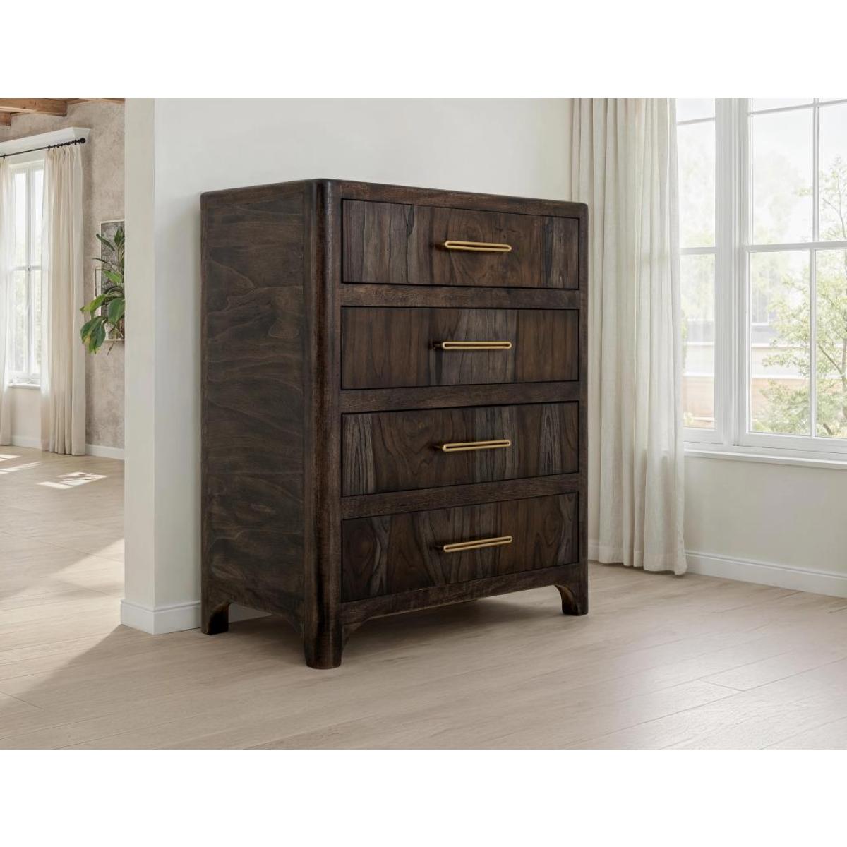 4 Drawer Chest - Dark Praga - Image 5