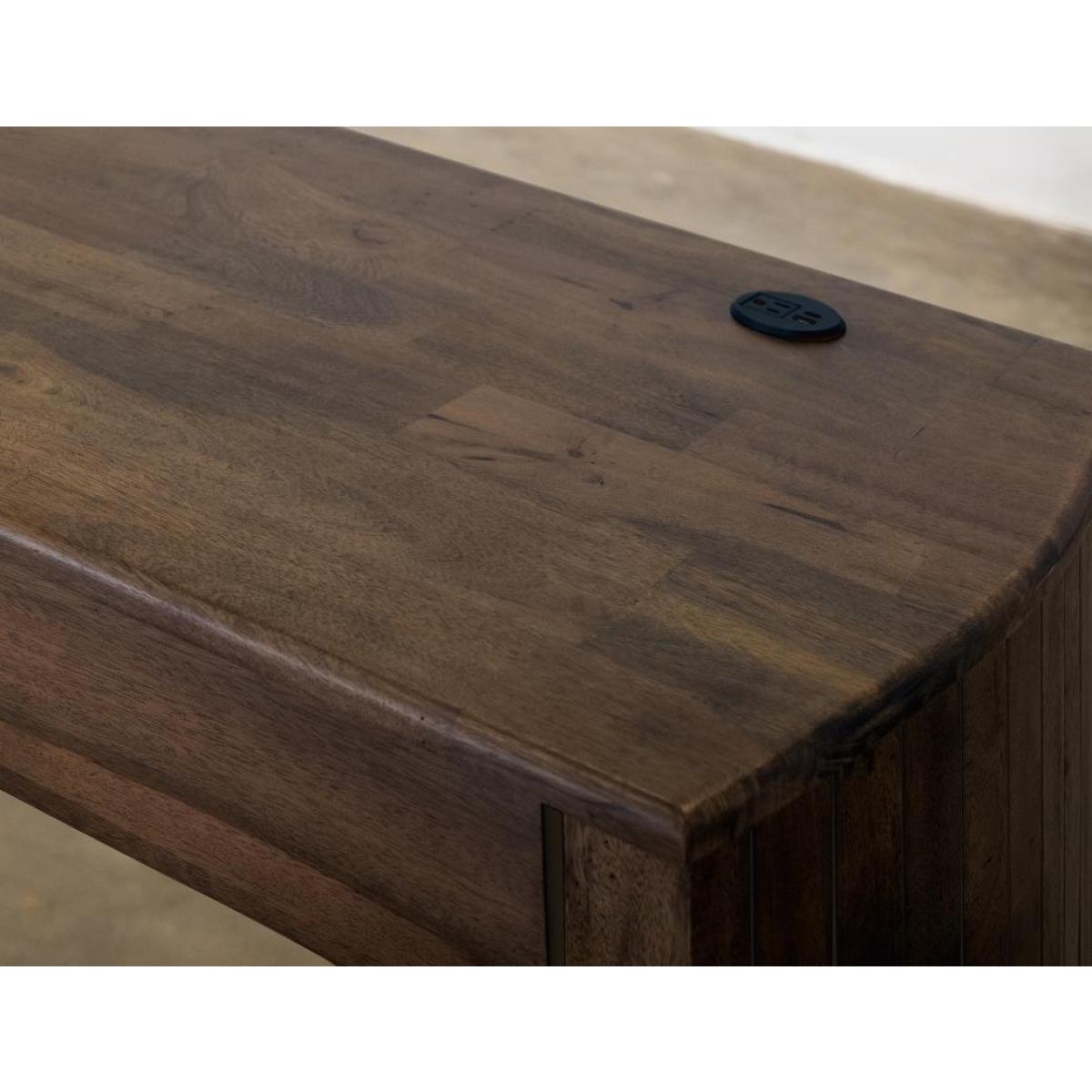 3 Drawer, Desk – Dark Mezquite Desks Black 9