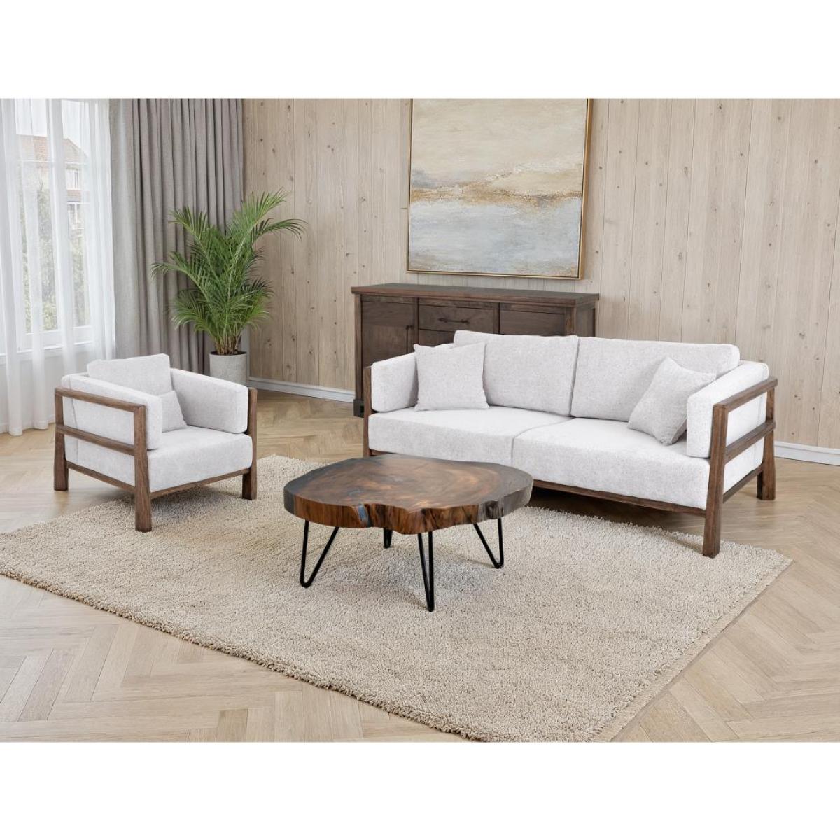 Wooden Frame, Upholstered Sofa - Roots - Image 6