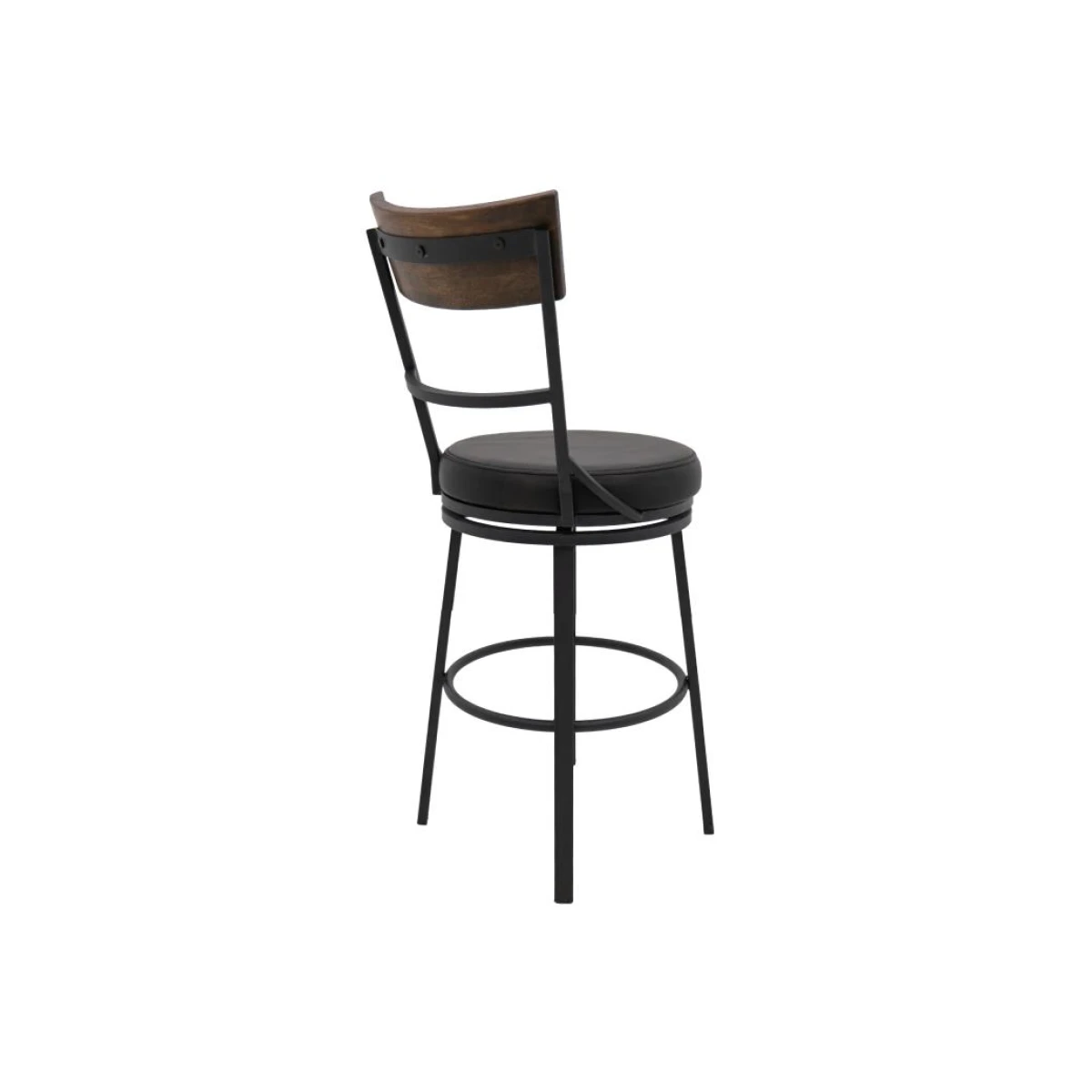 Wooden Frame & Metal Base, Barstool 24″ – Century Dining Table Bases Black 5