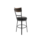 Wooden Frame & Metal Base, Barstool 24″ – Century Dining Table Bases Black 12