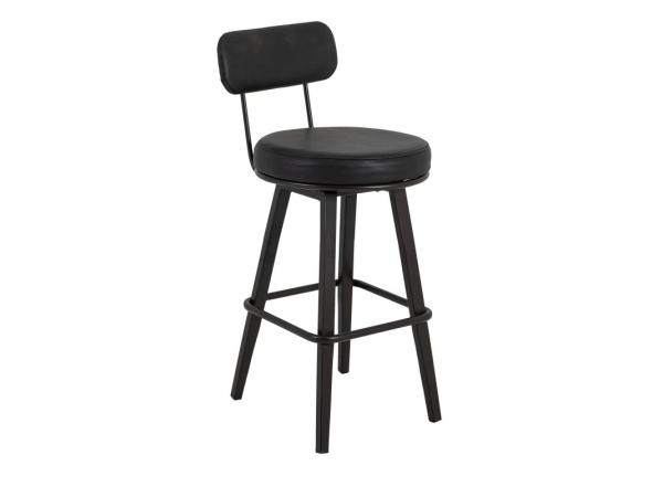 Wooden Frame & Metal Base, Barstool 24″ – Eclipse Dining Table Bases Black