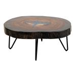 Live Edge Cocktail Table - Parota Epoxy