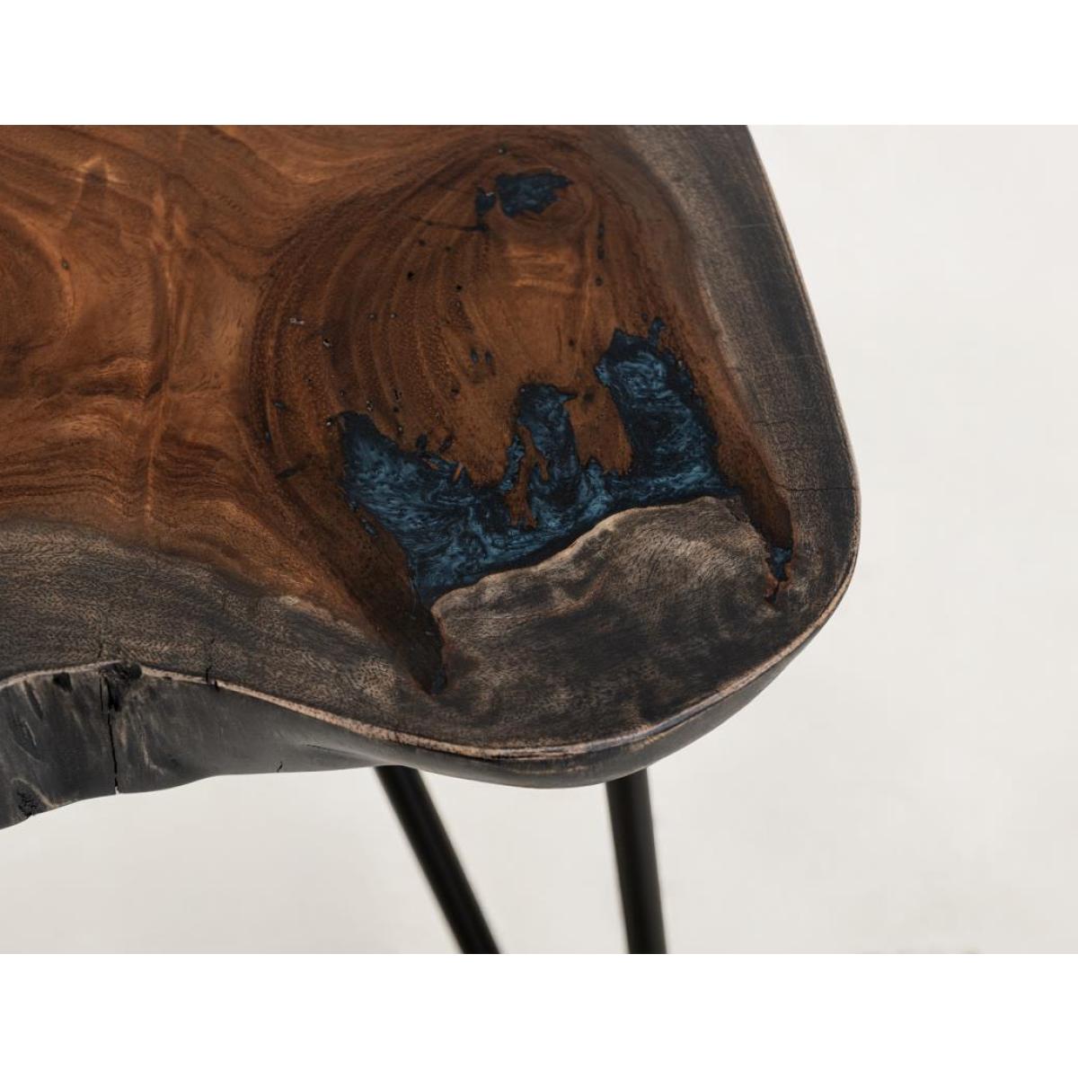 Live Edge End Table - Parota Epoxy - Image 7