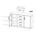 4 Drawer & 2 Door Buffet - Balam - Image 12