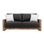 Wooden Frame, Upholstered Loveseat - Ancora - Image 3