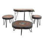 Live Edge End Table - Parota Epoxy - Image 5